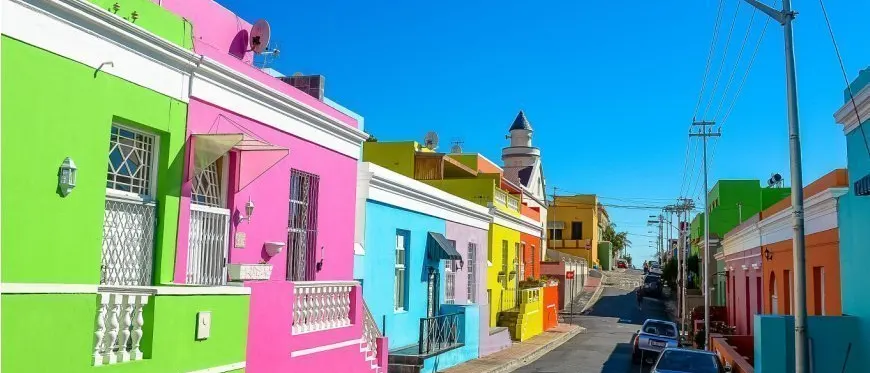 Bo-Kaap houses on Wale Street