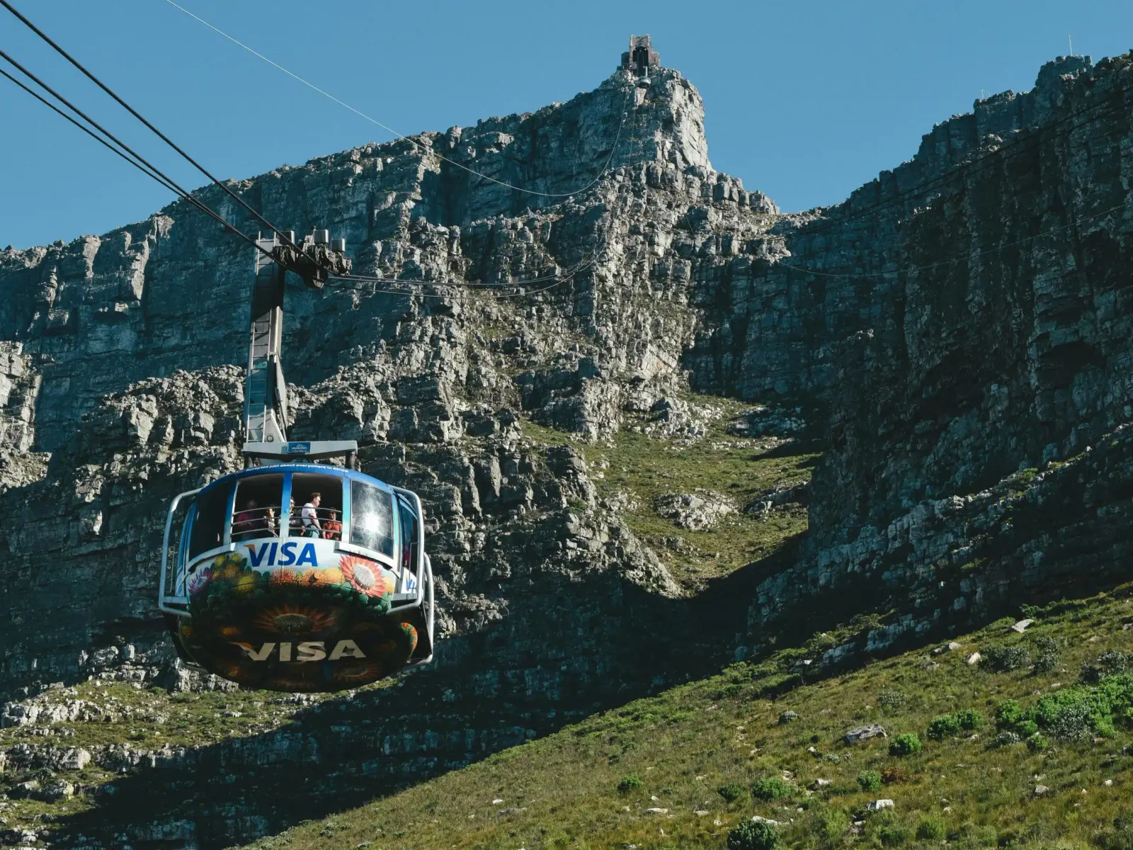 A Table Mountain cable car cabin