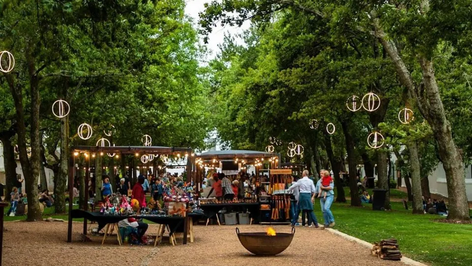 A market at a Franschhoek wine estate