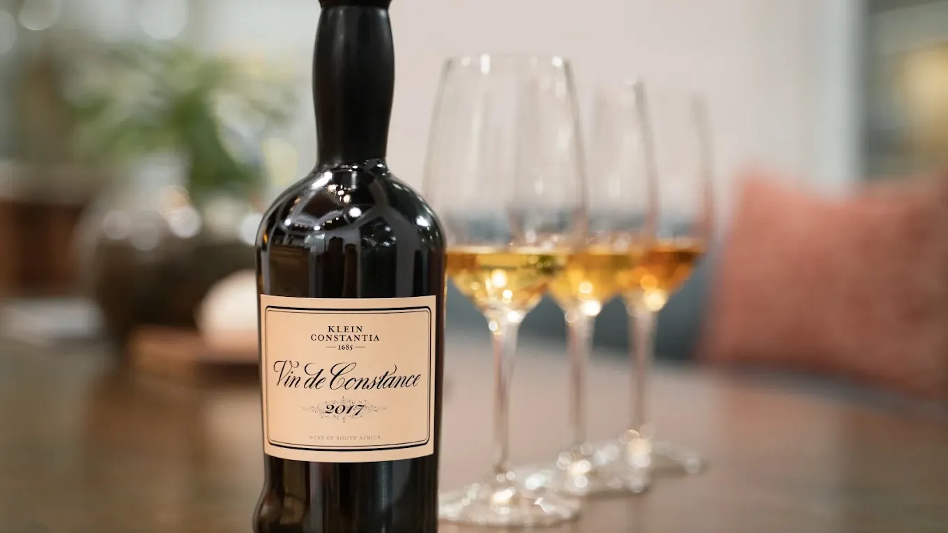 A bottle of Vin de Constance